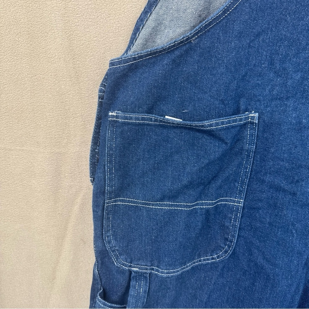 Dickies Bib Overalls Denim Workwear Men's Size XLR Chore Carpenter - Picture 11 of 14